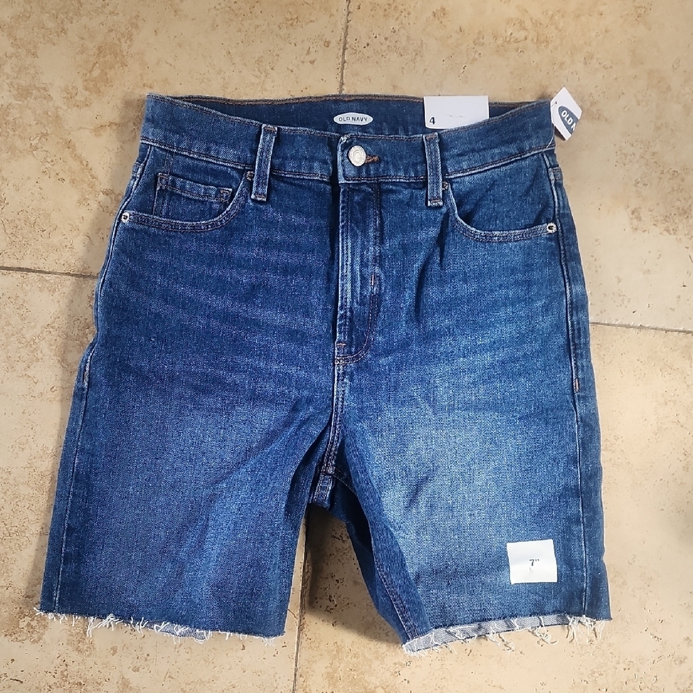 Old Navy Dark Blue Denim Cutoff Shorts